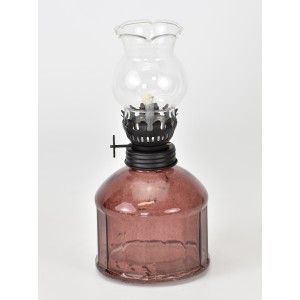 Petrolejová lampa Candy růžová 17x8 cm