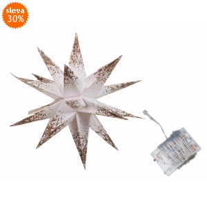 LED hvězda hnědá 18 cm