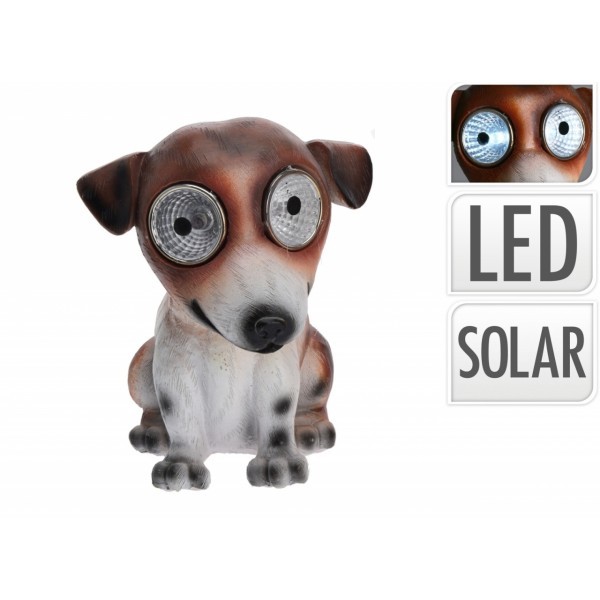 LED solární pes Jack Russell teriér na zahradu 13,5x10x9,5 cm