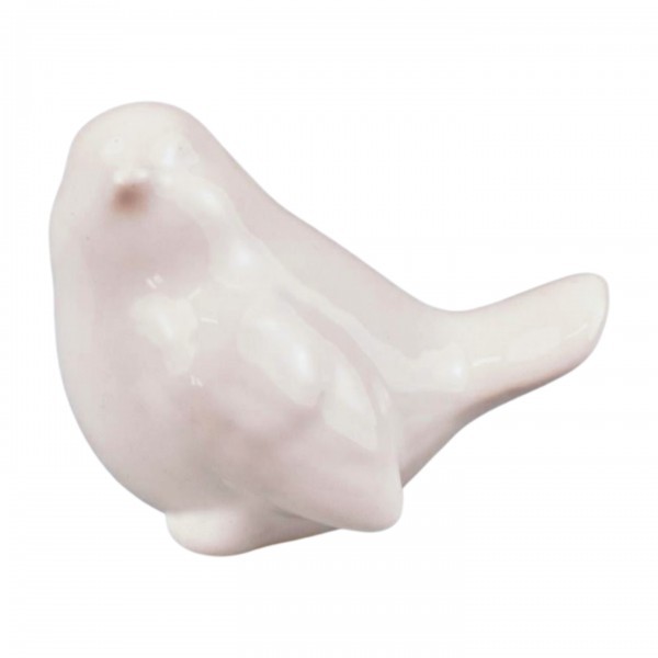 Porcelánový ptáček bílý 6,8 cm