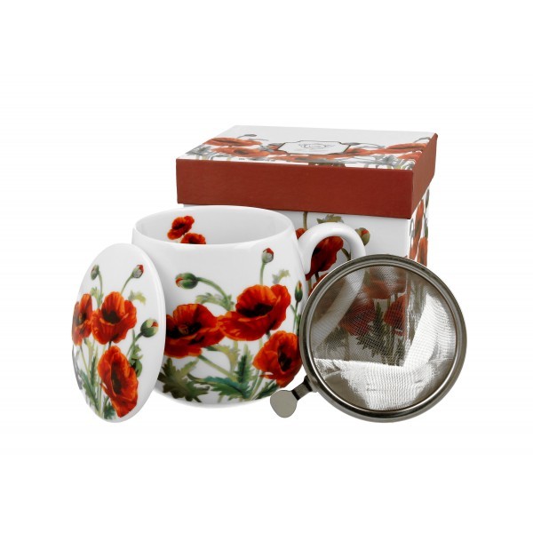 Porcelánový hrnek byliňák Classic poppies 430 ml v dárkovém boxu