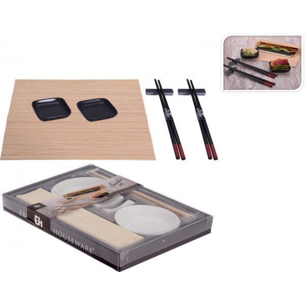 Sushi set černý s/7