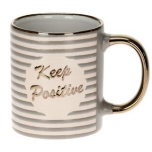 Hrnek proužek 310 ml Keep positive