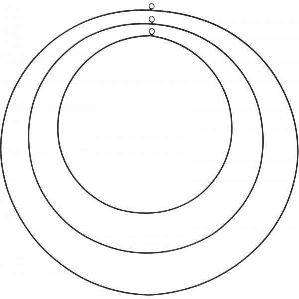 Kovová obruč černá s/3 (30 cm, 40 cm, 50 cm)