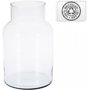 Skleněná váza z recyklovaného skla 26x14 cm