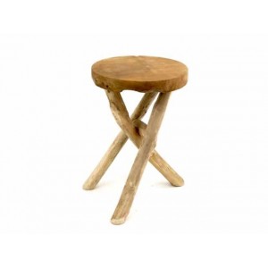 Dřevěná stolička Teak 17x22 cm