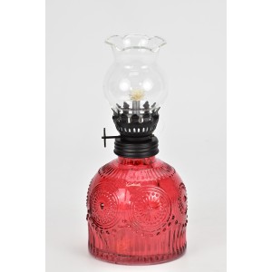 Petrolejová lampa Candy červená 17x8 cm