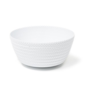 Plastový květináč Bowl Jersey 30 cm, bílý