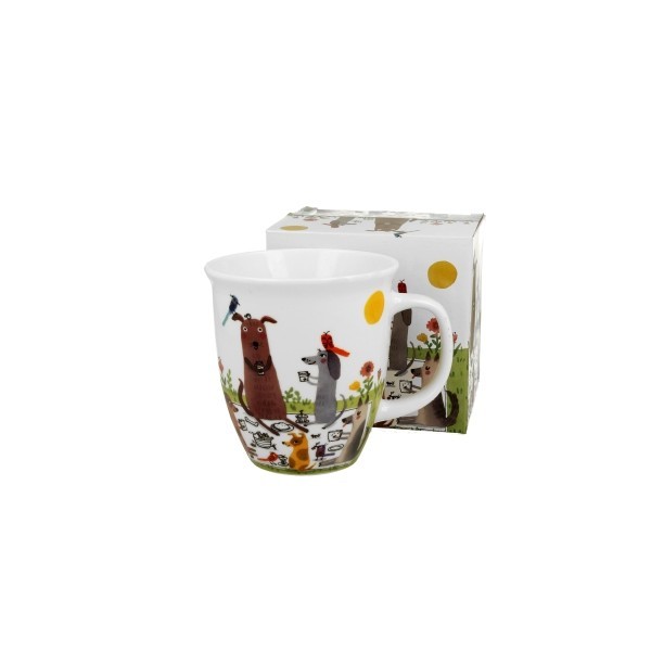 Porcelánový hrnek - psí piknik, 650 ml