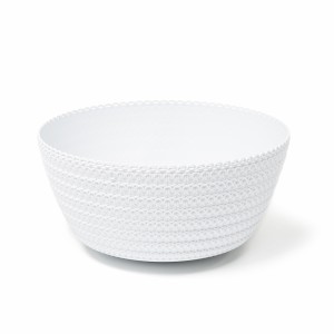 Plastový květináč Bowl Jersey 24cm, bílý